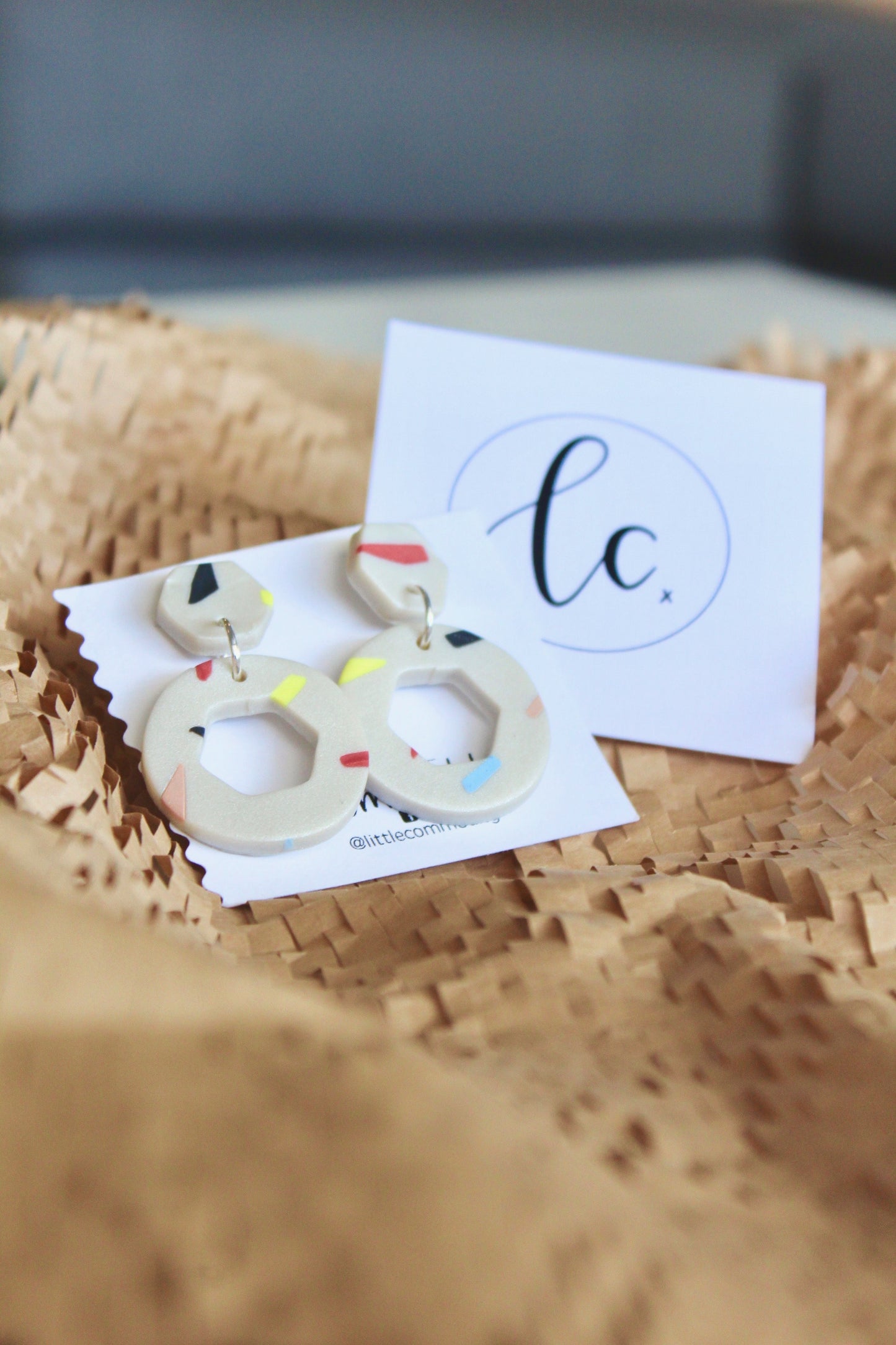 Speckled Donut Earrings