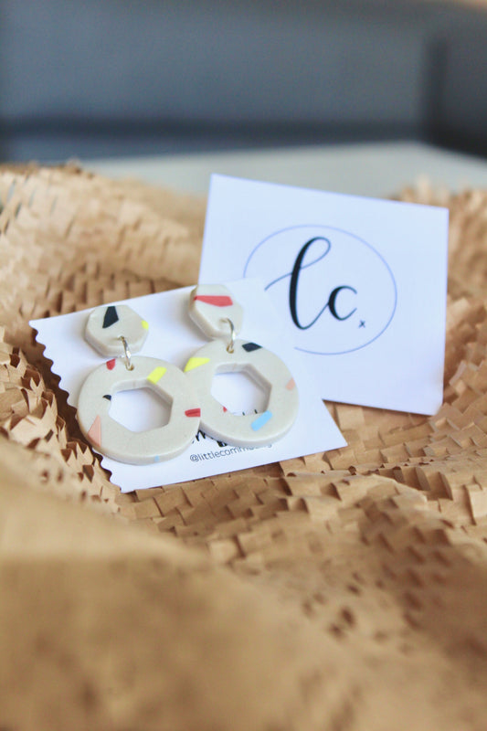 Speckled Donut Earrings